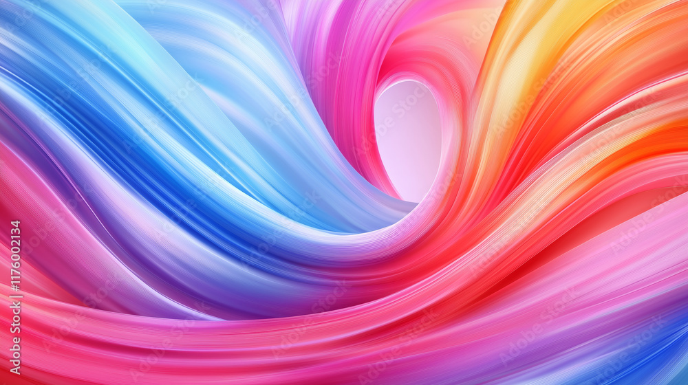 Poster vibrant waves of color create an abstract swirling pattern
