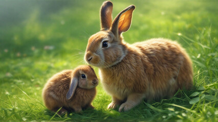 Fototapeta premium Bunnies at Easter -47