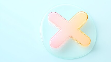 Fototapeta premium A translucent, pastel-colored 