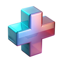 Obraz premium A 3D Medical Cross Symbol with Layers