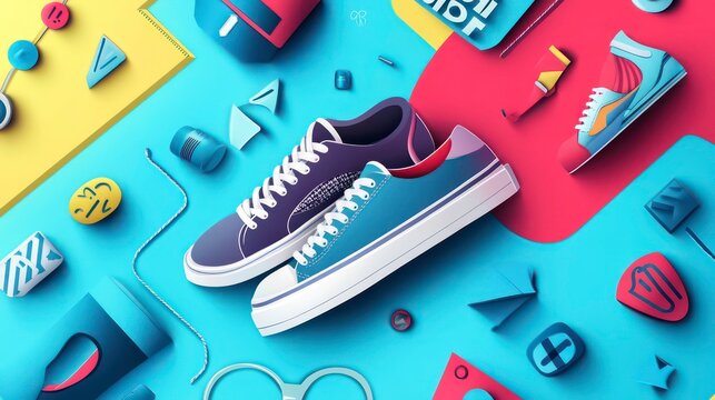 Colorful Promotional Banner Design for Flash Sale