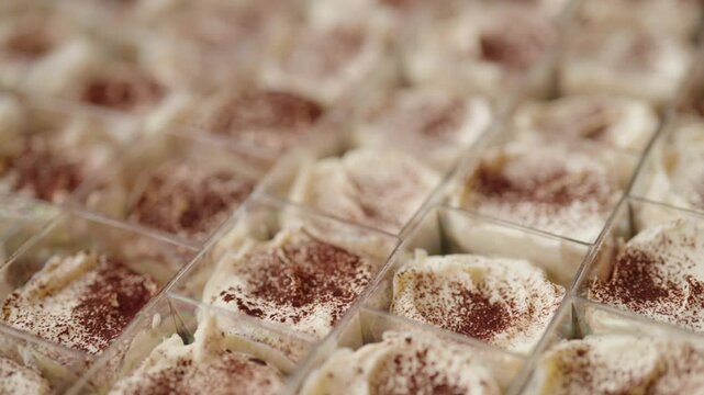 mini tiramisu desserts, catering service