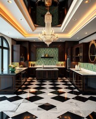 kitchen interior design. luxury style kitchen interior design.