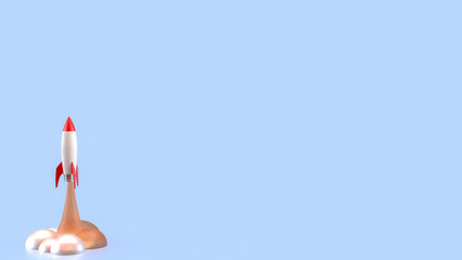 The Rocket  for Business or start up concept 3d rendering.