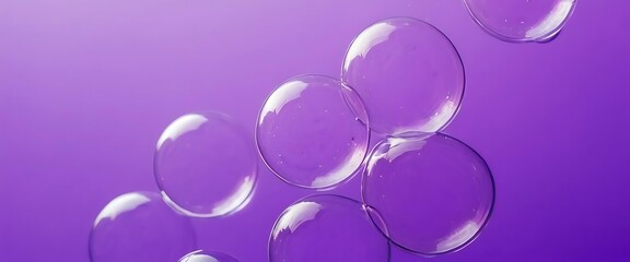 bubbles on purple background