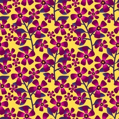 Fototapeta premium Abstract floral seamless flowers pattern for wrapping paper and fabrics and kids