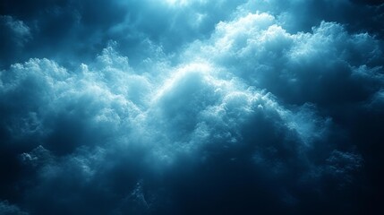 Fototapeta premium Dust clouds with a blue background for special effects. Generative AI