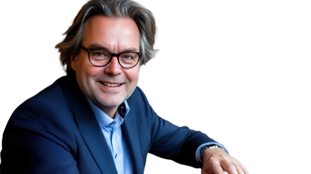 Smiling Professional Businessman Wearing Glasses Transparent Background