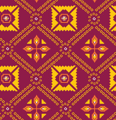 A modern take on floral prints with geometric divisions, offering a fresh, artistic approach to wallpaper and gift wrap designs.