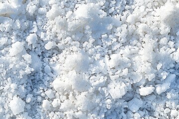 Fototapeta premium Photo of Crystal white natural sea salt texture. Food photo for backdrops or recipes