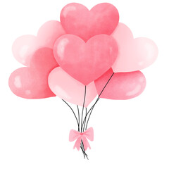 pink heart balloons