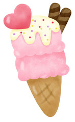 pink ice cream
