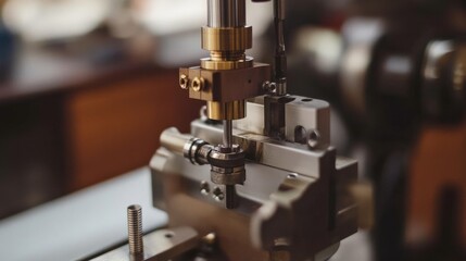 Precision Machinery in a Workshop Environment Showcasing Intricate Components and Mechanisms for Industrial Production and Engineering Processes