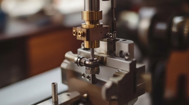 Precision Machinery in a Workshop Environment Showcasing Intricate Components and Mechanisms for Industrial Production and Engineering Processes