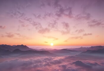 Softly glowing sunset over a gradient of pastel colors,  pastel colors,  warm light
