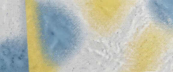 Geometric abstract halftone pattern on white background in shades of blue and yellow,  background,  design