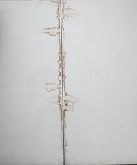 Water stains on the ceiling indoors. Usually caused by heavy rain which then leaves a mark