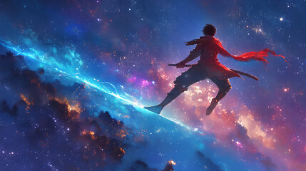 Samurai, Japan, Japanese, ninja, katana, Japanese sword, duel, art, scene, cool, luminous, magic circle, mandala, emotion, sunset, beauty, war, battle, armor, warrior, snow, mountain, Fuji, 