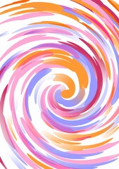 Pictures in tones of sweet, candy-like colors, interspersed, used as background images.

