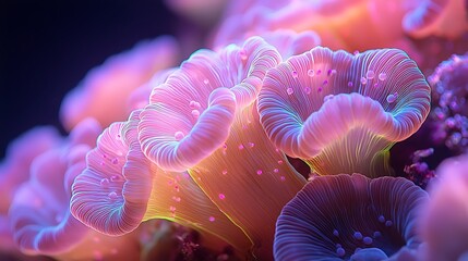 Close-up coral vibrant colors underwater