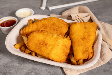 Fish and Chips with tater sauce