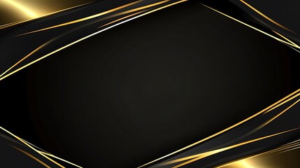 Abstract Black Gold Geometric Design Background