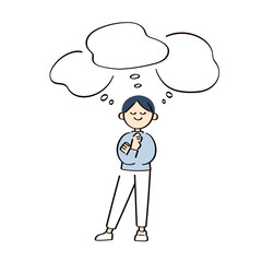 考える人のイラスト