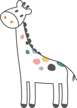 recommend clip art: Handdrawn Giraffe Lined