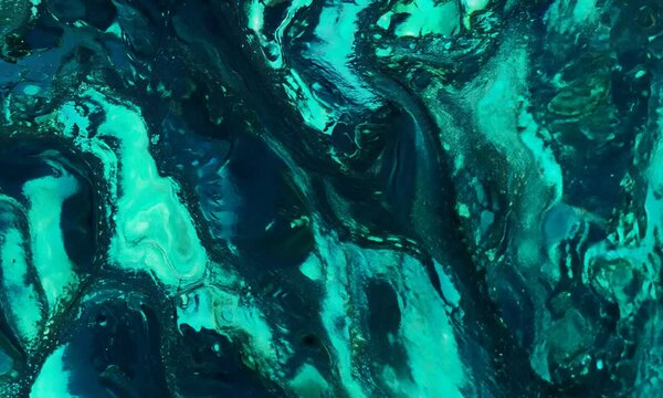 Labradorite-Inspired Abstract Wallpaper with Glowing Blues and Greens 