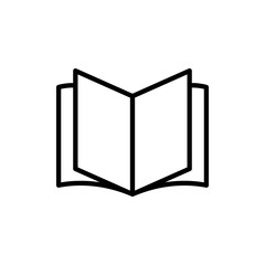 Book icon vector. open book sign and symbol. ebook icon