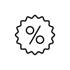 Discount icon vector. Discount tag sign and symbol