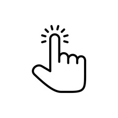 Hand cursor icon vector. cursor sign and symbol. hand cursor icon clik