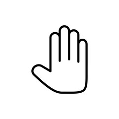 Hand icon vector. hand sign and symbol. palm