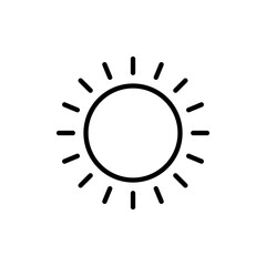 Sun icon vector. Brightness sign and symbol