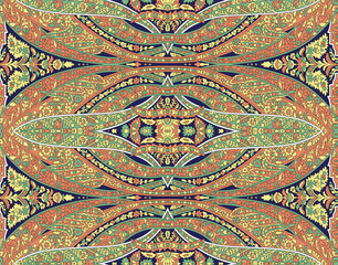 A free-flowing botanical pattern intersected with linear geometric accents for an organic-modern wallpaper and stylish wrapping paper.