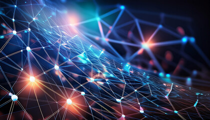 Close-Up of Connections and Network Links