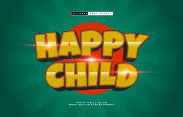 happy child editable text effect with a toys and kids text style