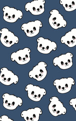 seamless pattern with clouds