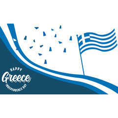 Greece Independence Day background simple minimalist Vector Illustration