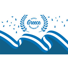 Greece Independence Day background simple minimalist Vector Illustration