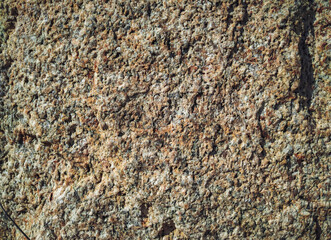 Natural light brown rock background. Stone texture. Grunge granite surface.