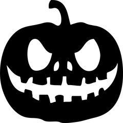 Halloween pumpkin icon isolated on white background.