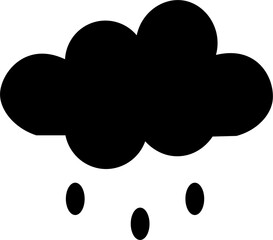 Cloud and Rain Concept, Rainy Equipment Vector Glyph Icon Design, Wet season Symbol on white background, rainfall weather Sign,