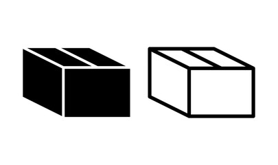 Box icon logo design. box sign and symbol, parcel, package