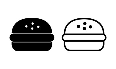 Burger icon logo design. burger sign and symbol. hamburger