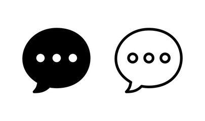 Chat icon logo design. speech bubble sign and symbol. comment icon. message