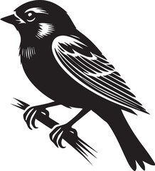 silhouette of a sparrow bird
