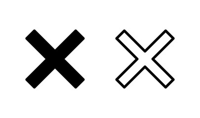 Obraz premium Close icon logo design. Delete sign and symbol. cross sign