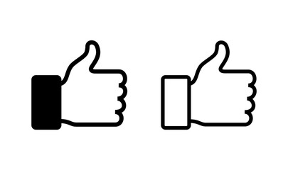 Like icon logo design. Thumbs up sign and symbol. Hand like