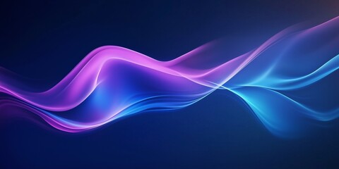 Obraz premium Abstract Purple Fluid Wave with Smooth Gradient Flow, wall paper